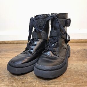 ✨️Girls | 3 | Glitter Strappy Combat Boots | Art Class